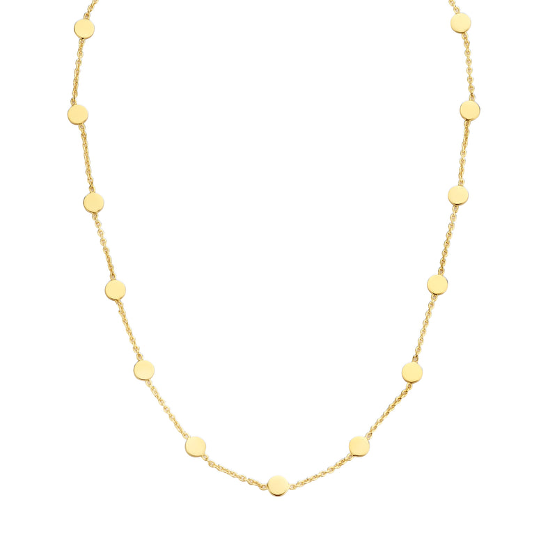 Violet Hamden Luna Ras-du-Cou en Argent 925 Sterling Plaqué Or avec Pièces VH15001-zoom-