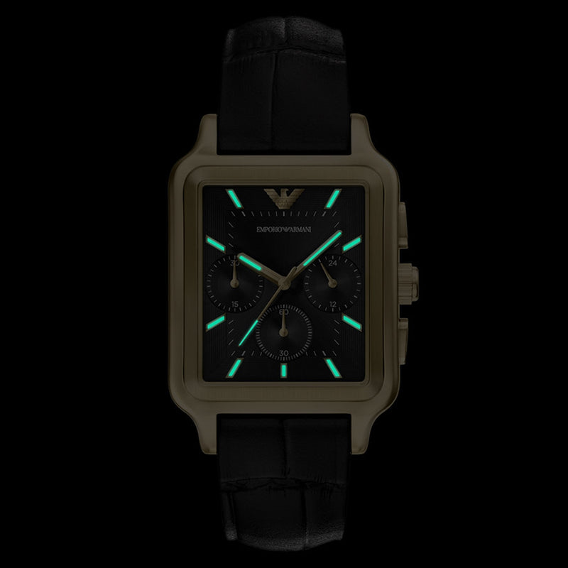 Emporio Armani Rectangular Black Dial Watch AR11753-zoom-