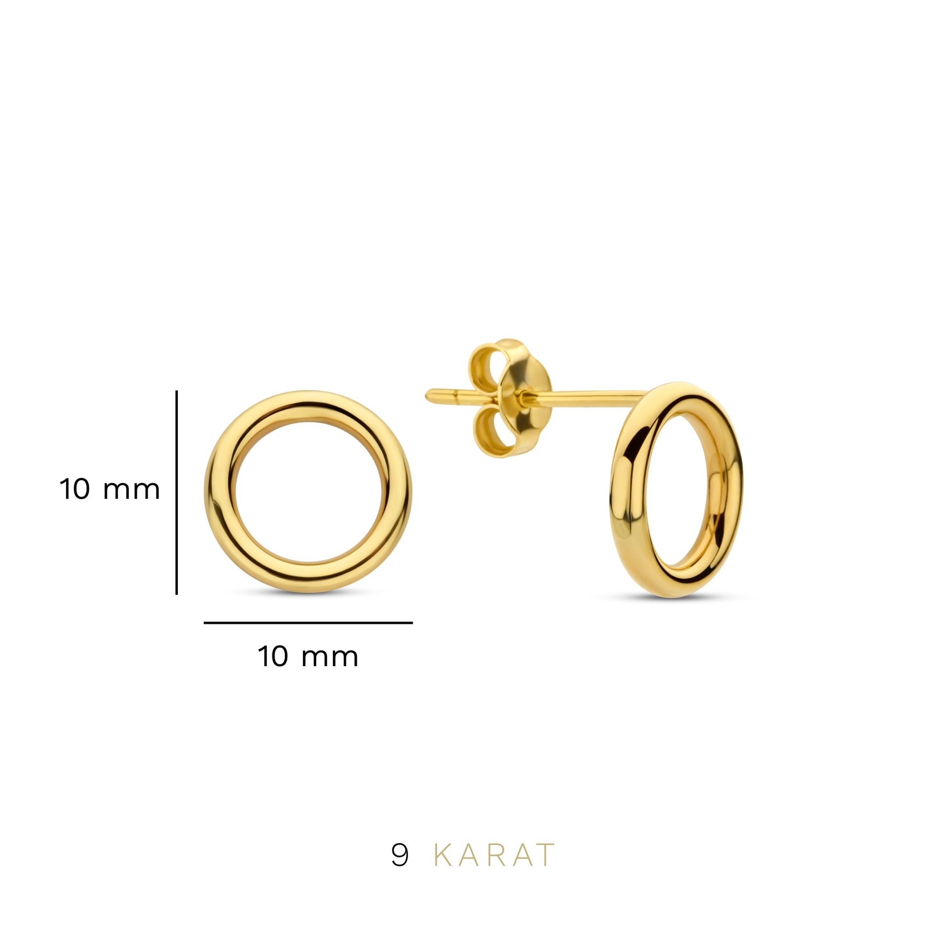 Beloro Jewels La Rinascente Velia 9 carat gold Ear Studs BO360040