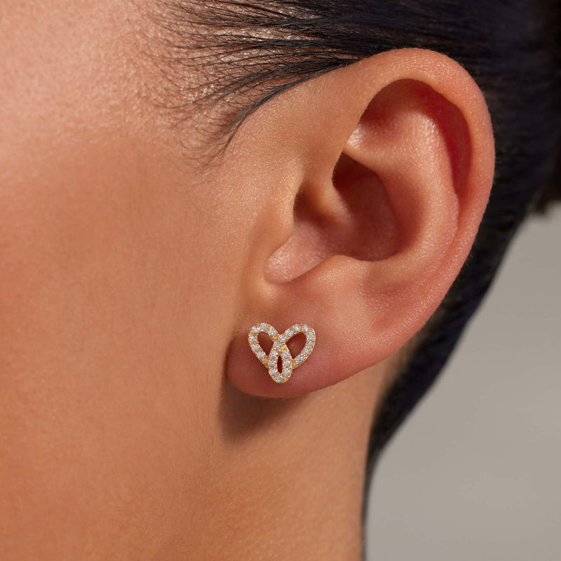 Beloro Jewels Monte Napoleone Dorothee boucles d'oreilles en or 9 carats avec pierres en zirconium BO360121-zoom-