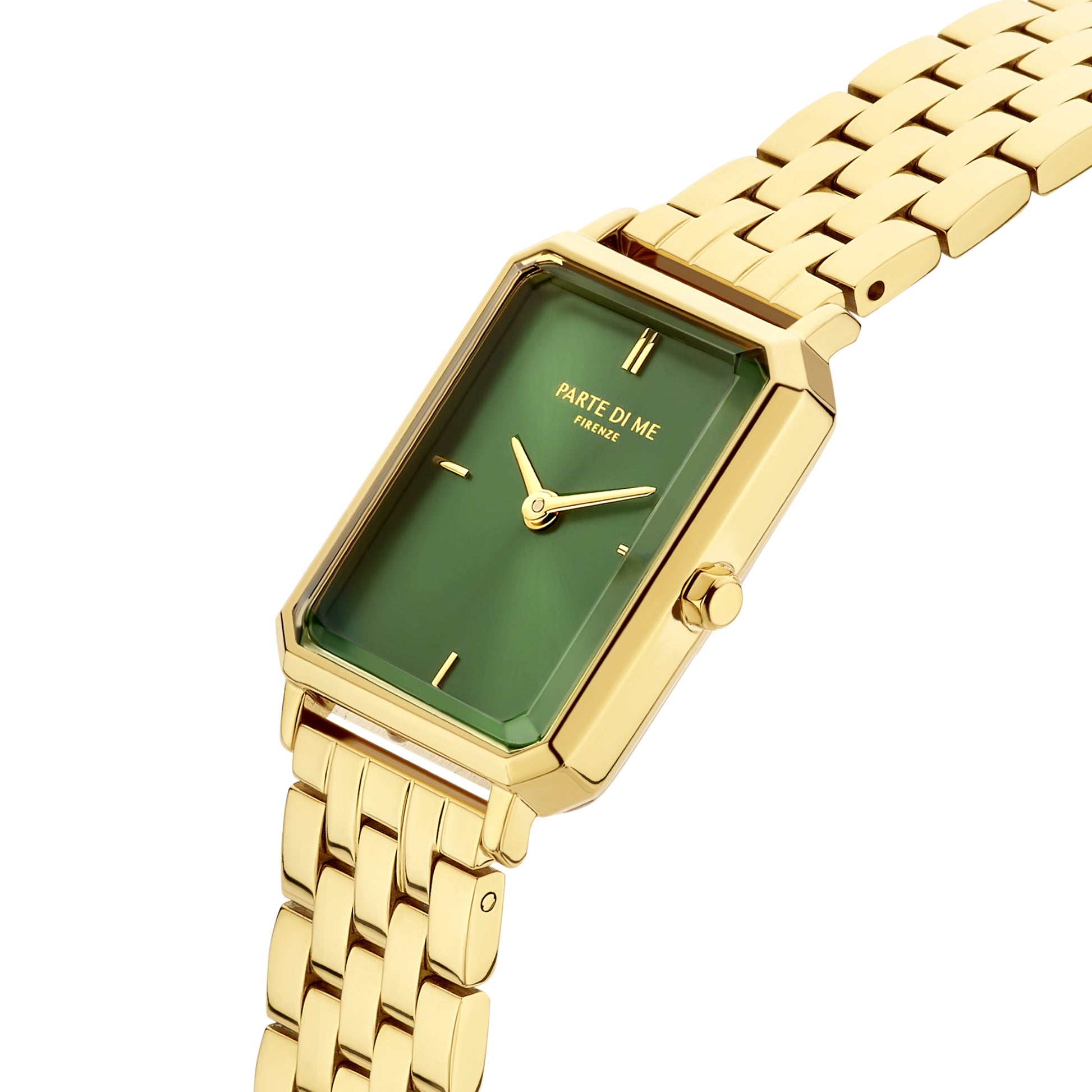 Parte Di Me Orologio Rechthoekig Women'sWatch Gold-coloured and Green PDM09002
