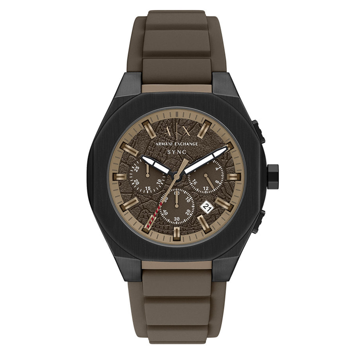 Armani Exchange Sync Round Brown Dial Watch AX4293