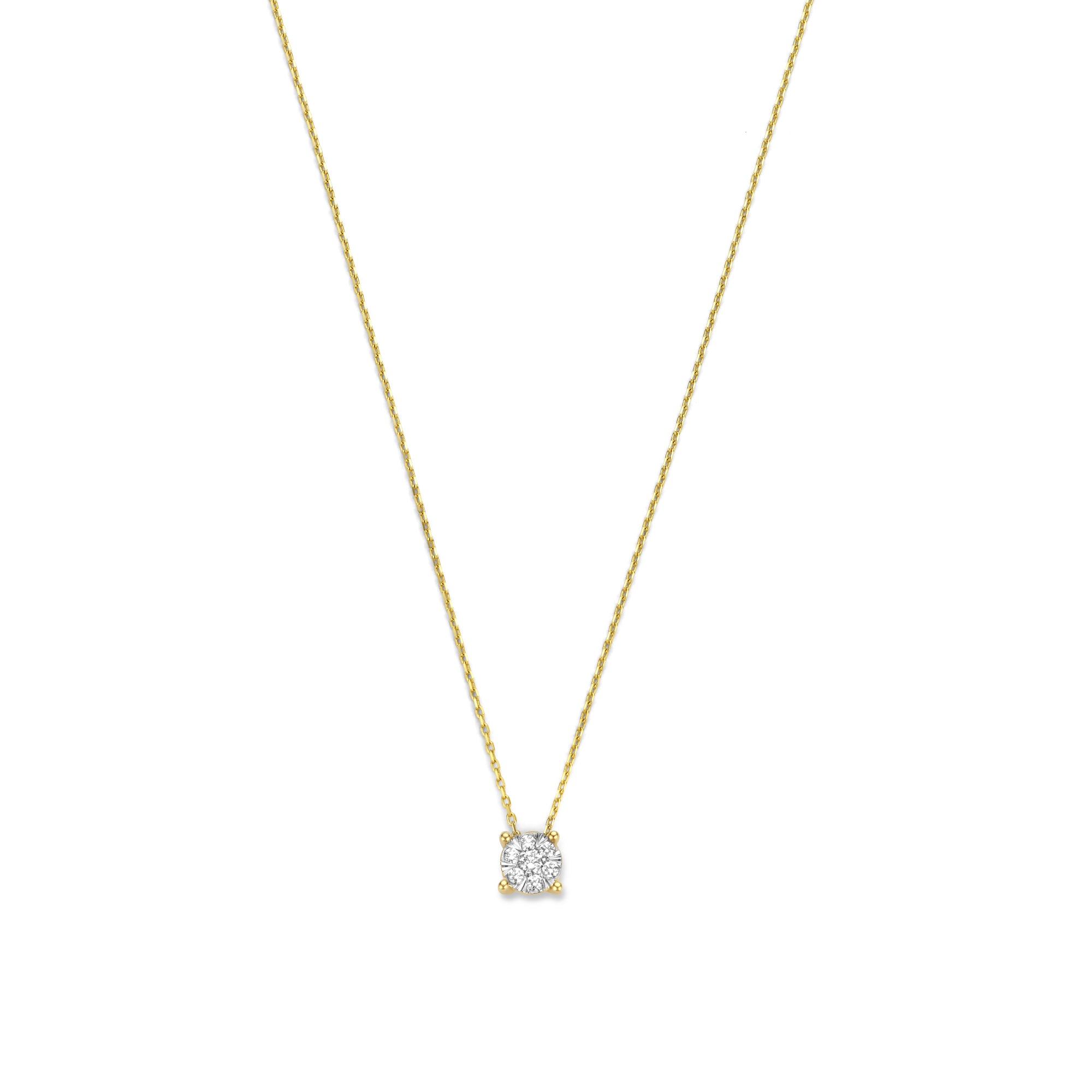 Isabel Bernard De la Paix Hanaé 14 Carat Golden Necklace | diamond 0.14 ct | IBD350008