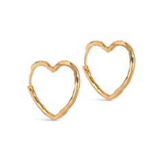 ENAMEL Copenhagen Organic Heart 925 Sterling Silver Earrings E414GM