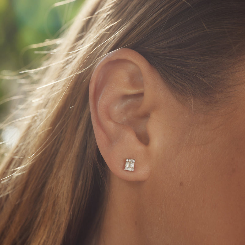 Isabel Bernard De la Paix Maxime puces en or 14 carats avec diamant 0.26 ct IBD360020-zoom-