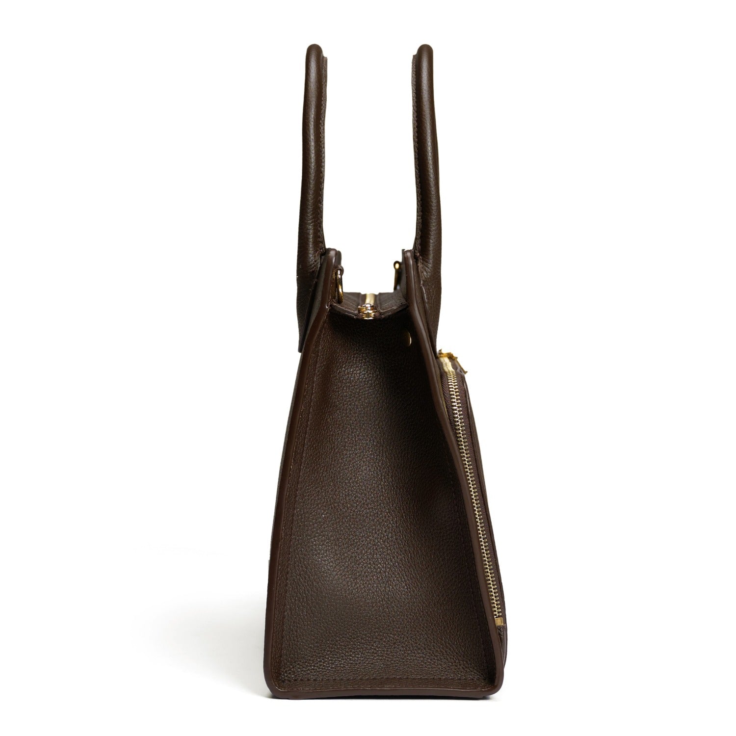 Isabel Bernard Honoré Nadine dark brown calfskin leather handbag with 13 inch laptop compartment IB25110-031-13