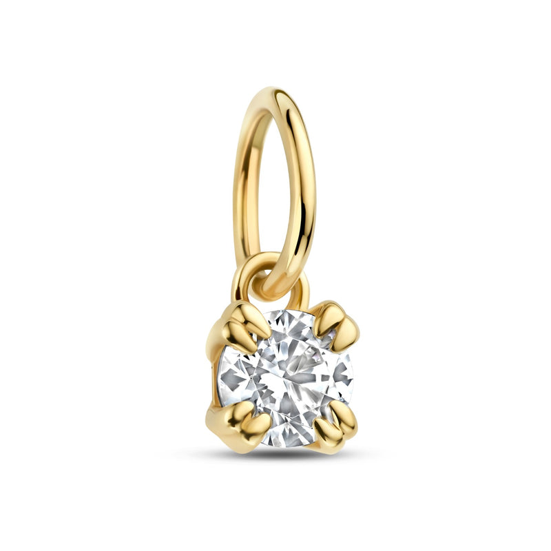 Isabel Bernard Le Marais Zircon Carré Pendentif Or 14 Carats IB350061-zoom-
