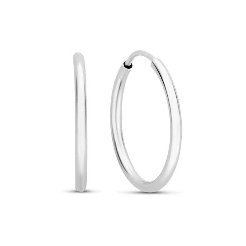 Isabel Bernard Saint Germain Femmes Créoles Or blanc 14 carats IB360170-zoom-