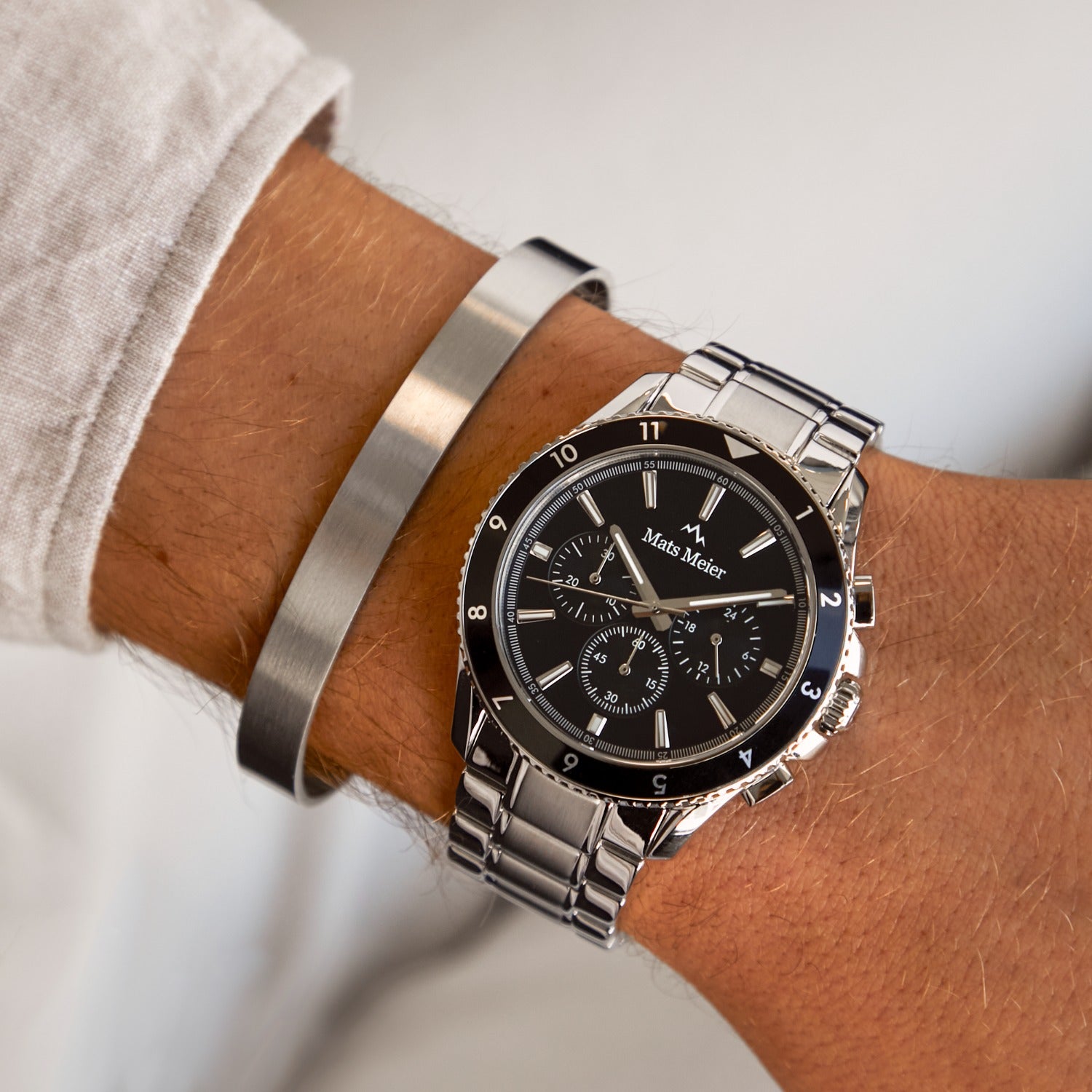 Mats Meier Annecy Silver Colored Steel Bracelet MM320014