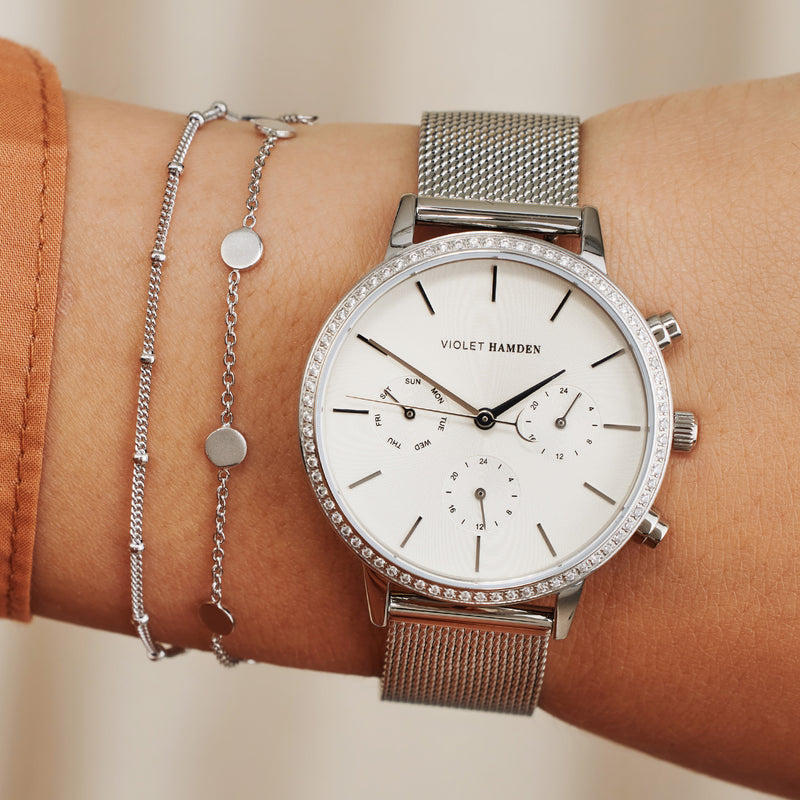 Violet Hamden Luna Bracelet en Argent 925 Sterling avec Pièces VH12011-zoom-