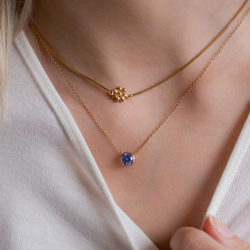 Violet Hamden Venus Collier en Argent 925 Sterling Plaqué Or avec Pierre de Naissance VH340010-NOV-zoom-