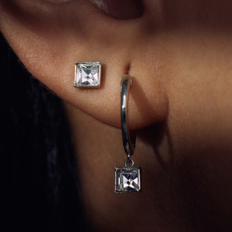 Cento Luci Clous d'oreilles Cento Luci Perla en argent sterling 925 avec cristal Preciosa PDM36149-zoom-