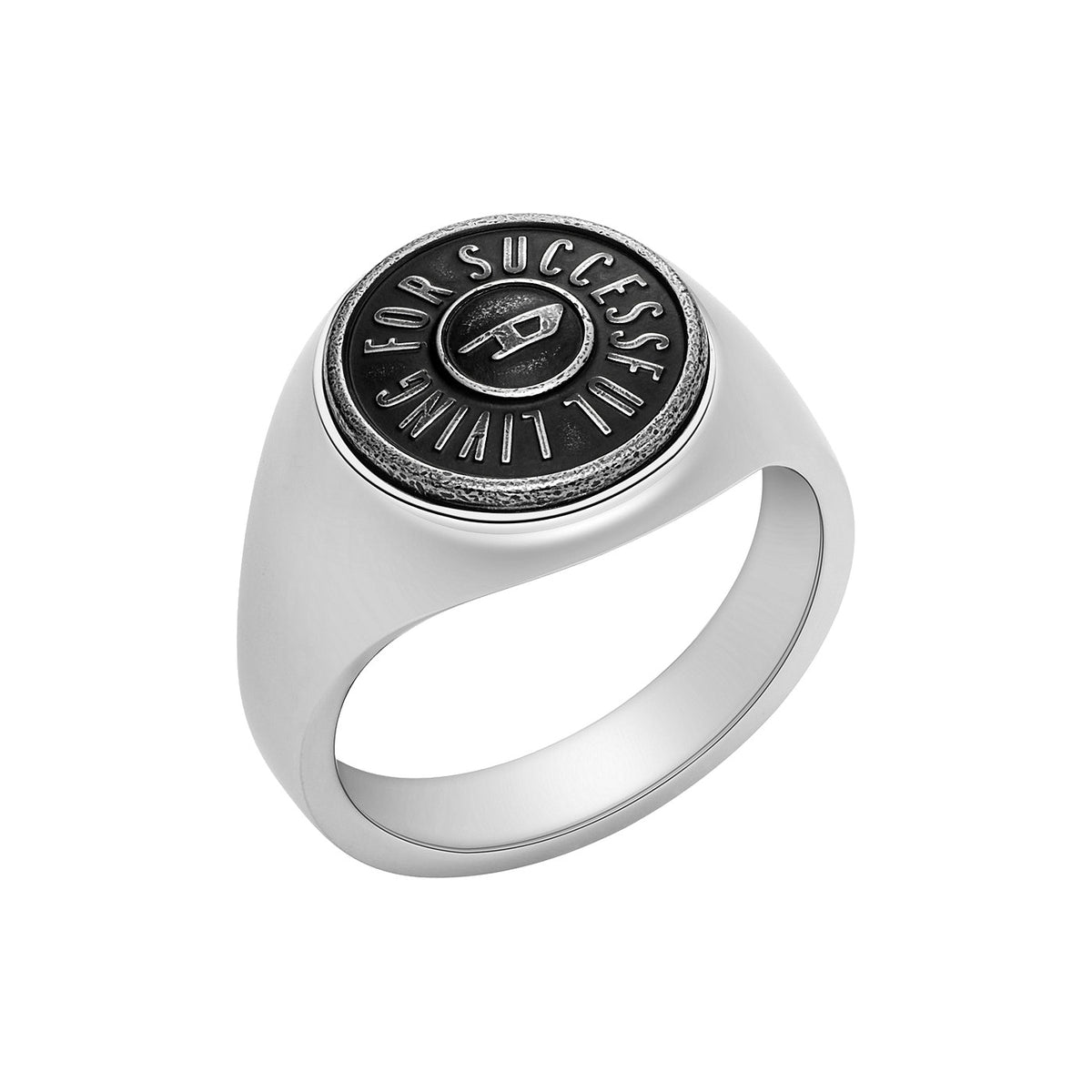 Diesel Signet Silver-coloured Ring DX1463040-8