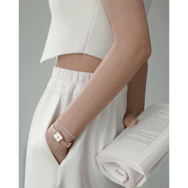 Daniel Wellington Quadro Femmes Montre Or rose DW00100651-zoom-