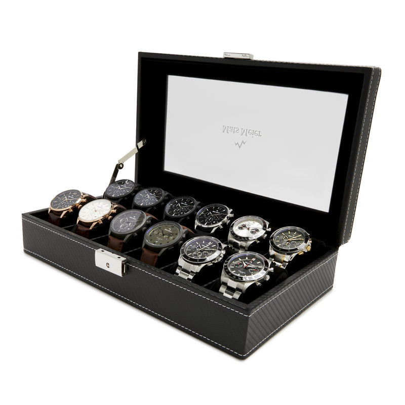 Mats Meier Mont Fort Hommes Boîte à Montres Noir MM-Watchbox-1909-zoom-