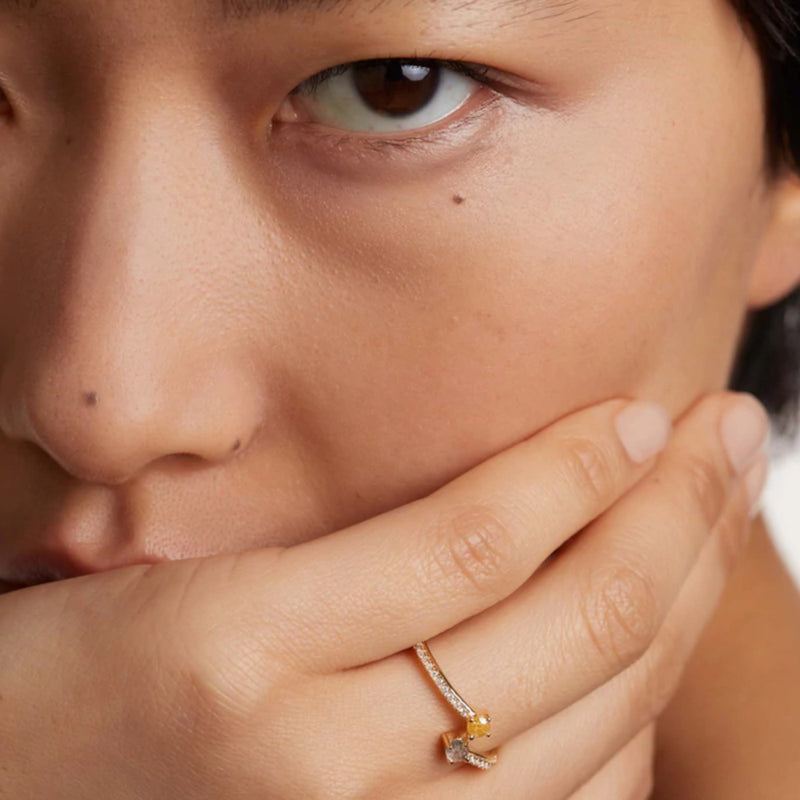 P D Paola Bague Villa Juno en argent sterling 925 plaqué or 18 carats AN01-647-12-zoom-