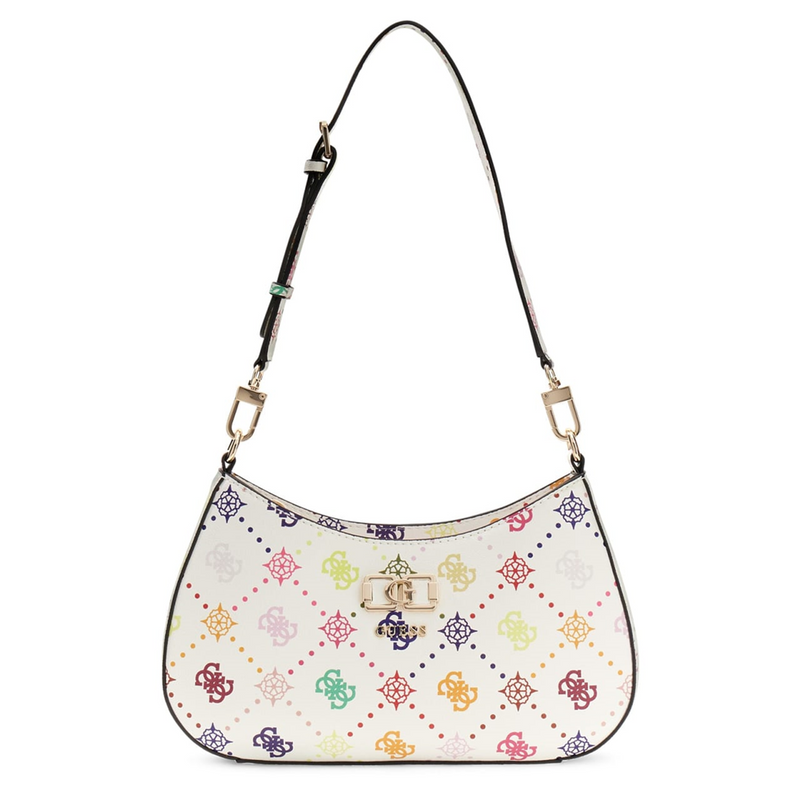 Guess Emelie Multi Logo Top Zip Shoulder Bag HWGM99-28180-MUO-zoom-