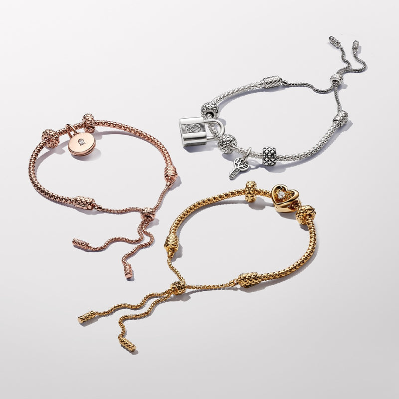 Pandora Moments 14 Karat Gold Plated Chain Bracelet 563090C00-2-zoom-