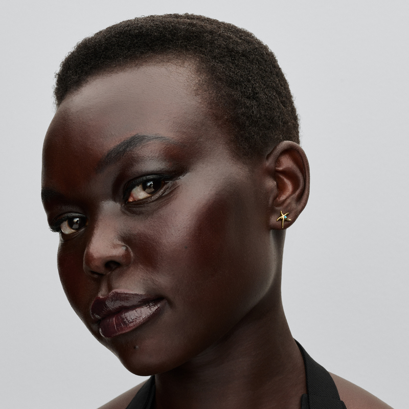 Pandora Moments Gold Plated Starfish Stud Earrings 263820C01-zoom-