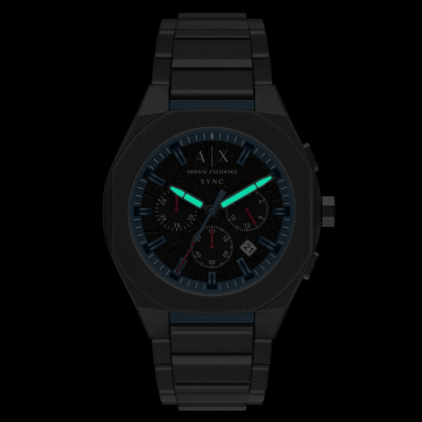 Armani Exchange Sync Round Black Dial Watch AX4295