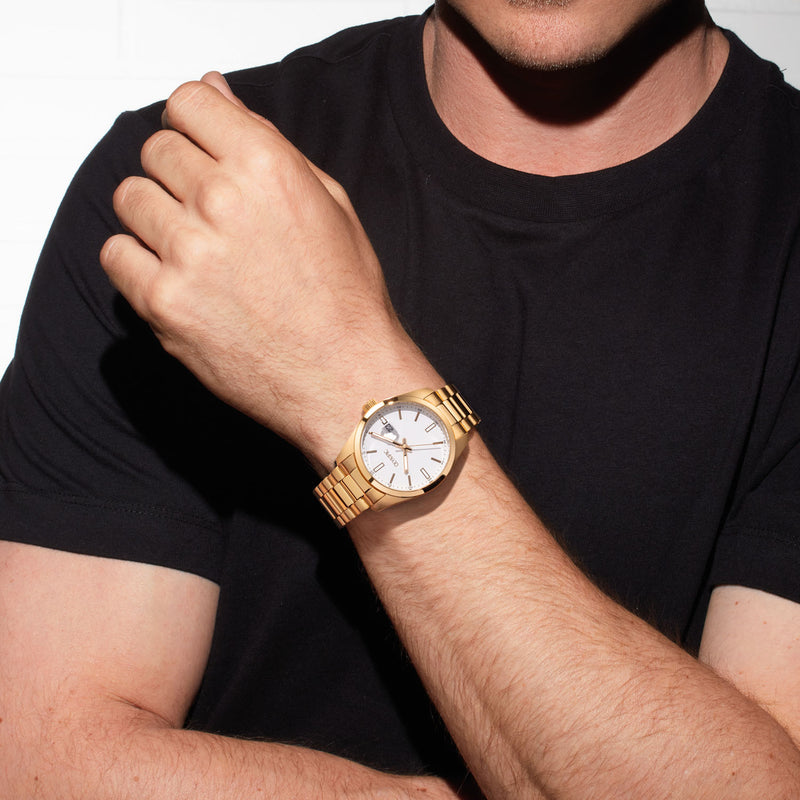 Olympic Louis Montre Pour Homme Dorée et Blanche OL75HDD001-zoom-