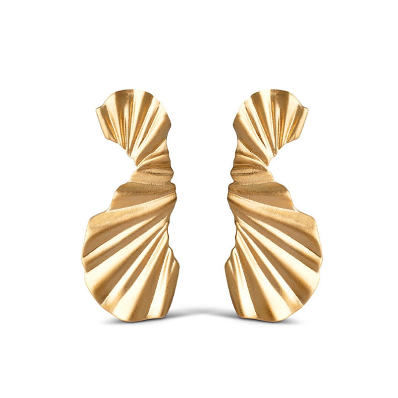 ENAMEL Copenhagen Boucles d'oreilles Plaqué or 18 carats E155GM-zoom-