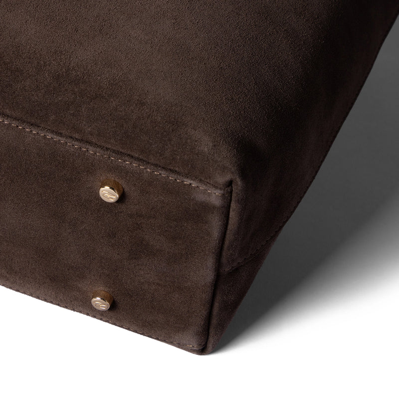 Isabel Bernard Honoré Elin Marron Foncé Sac À Épaule En Daim IB25111-131-zoom-