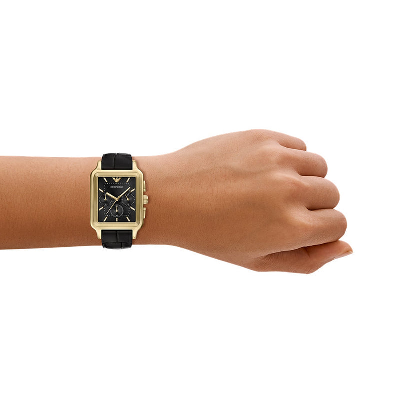 Emporio Armani Rectangular Black Dial Watch AR11753-zoom-