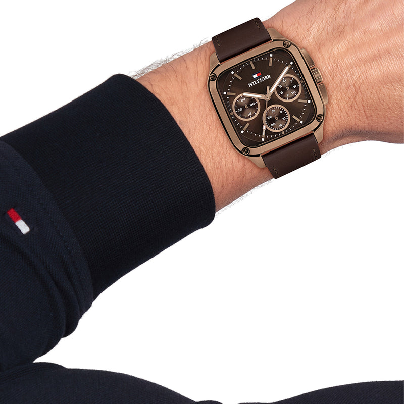 Tommy Hilfiger Montre Homme En Or Rose TH1792221-zoom-