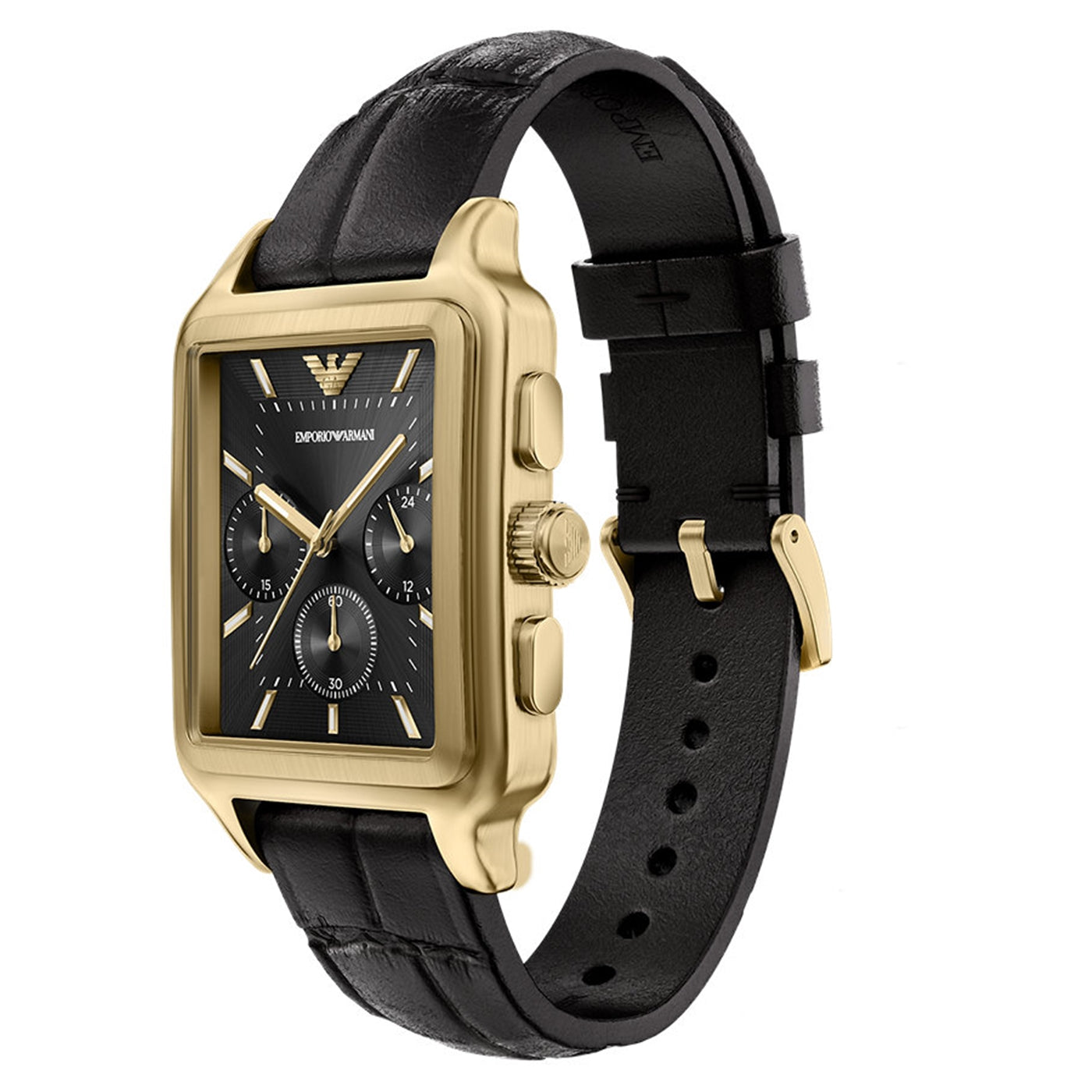 Emporio Armani Rectangular Black Dial Watch AR11753