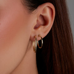 Beloro Jewels Regalo d'Amore 9 karat gold hoop earrings gift set BO90032