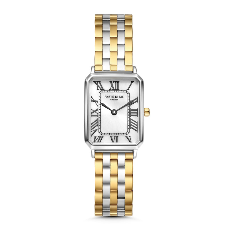 Parte di Me Orologio rectangular ladies watch gold coloured and silver PDM09022-zoom-