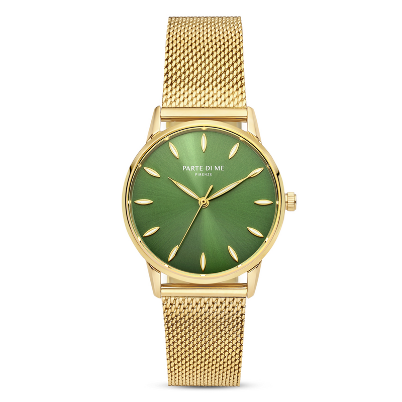 Parte Di Me Orologio montre ronde femme doré et vert PDM09054-zoom-