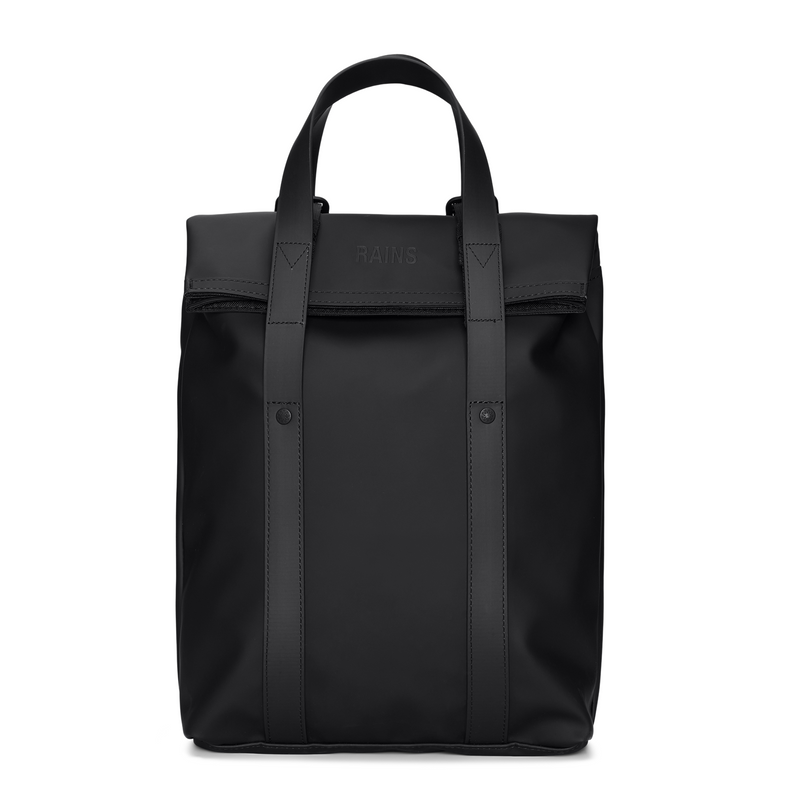 Rains Black 2 Way Tote Backpack Mini R12780-01-zoom-