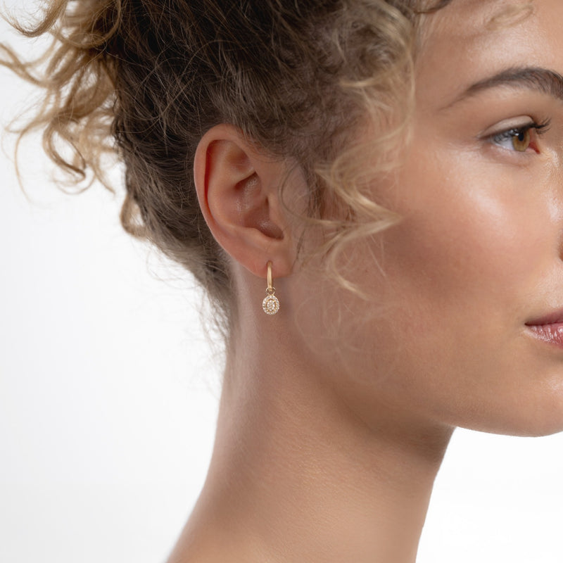 Isabel Bernard Le Marais Anne Créoles en Or 14 Carats avec Pierre de Zirconium IB360291-zoom-