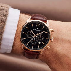 Mats Meier Grand Cornier Chrono Black/Brown Watch MM00101