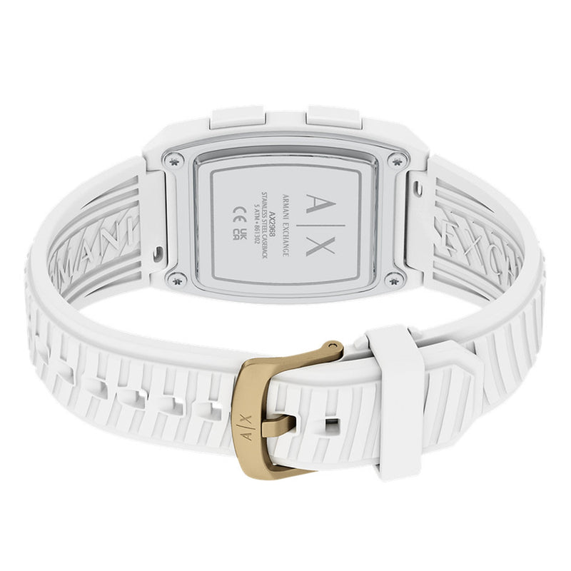 Armani Exchange White Oval Digital Watch AX2968-zoom-