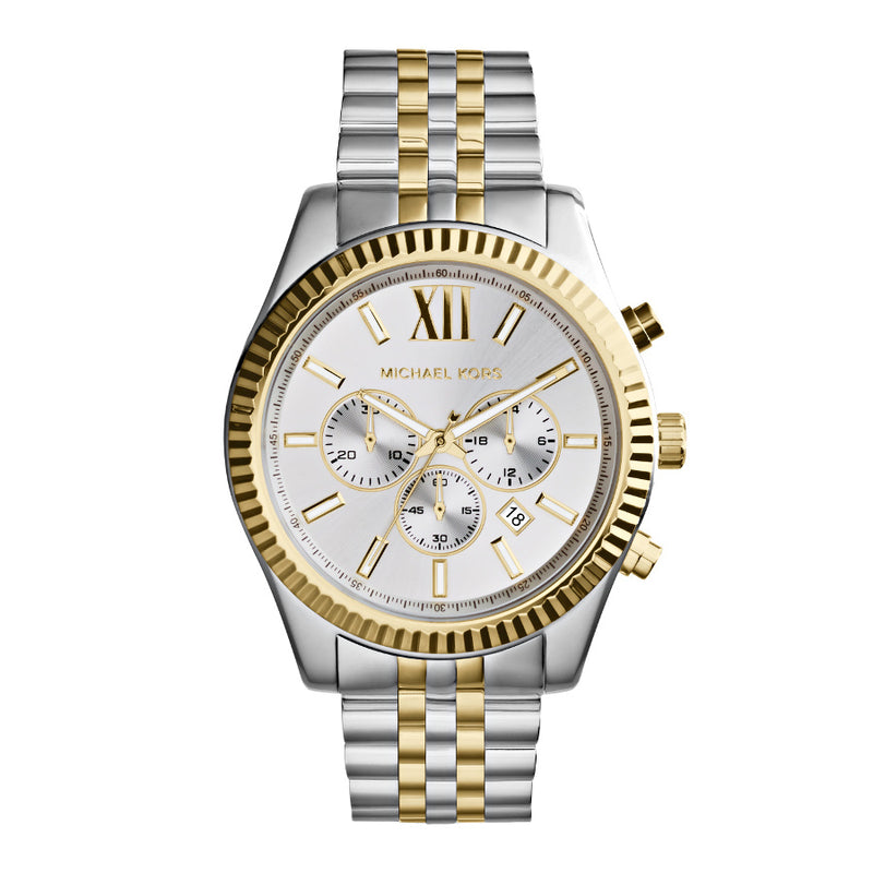 Michael Kors Lexington Hommes Montre Argent MK8344-zoom-