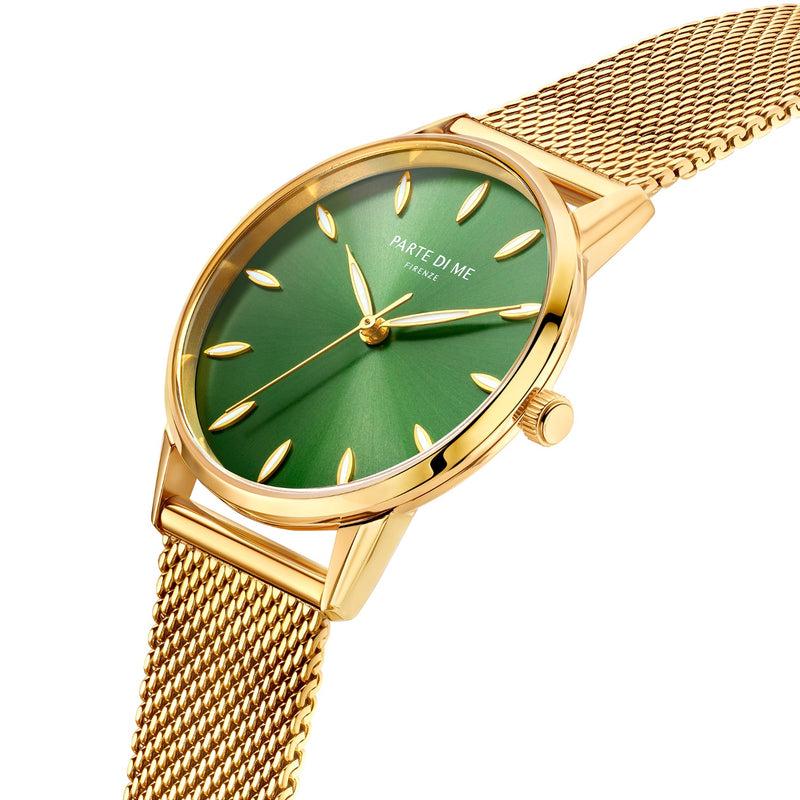 Parte Di Me Orologio montre ronde femme doré et vert PDM09054-zoom-
