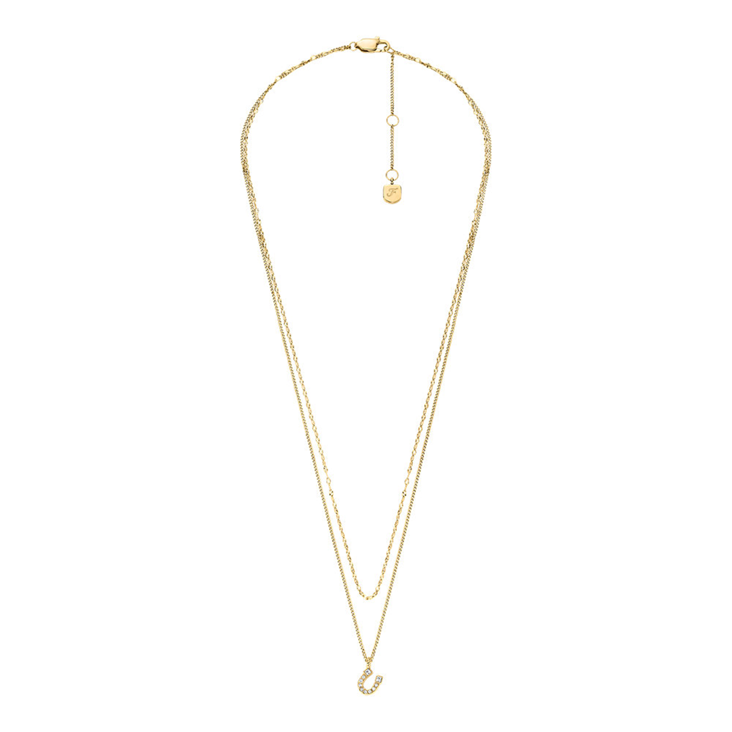 Fossil Sutton Gold Coloured Stainless Steel Necklace JF04906710