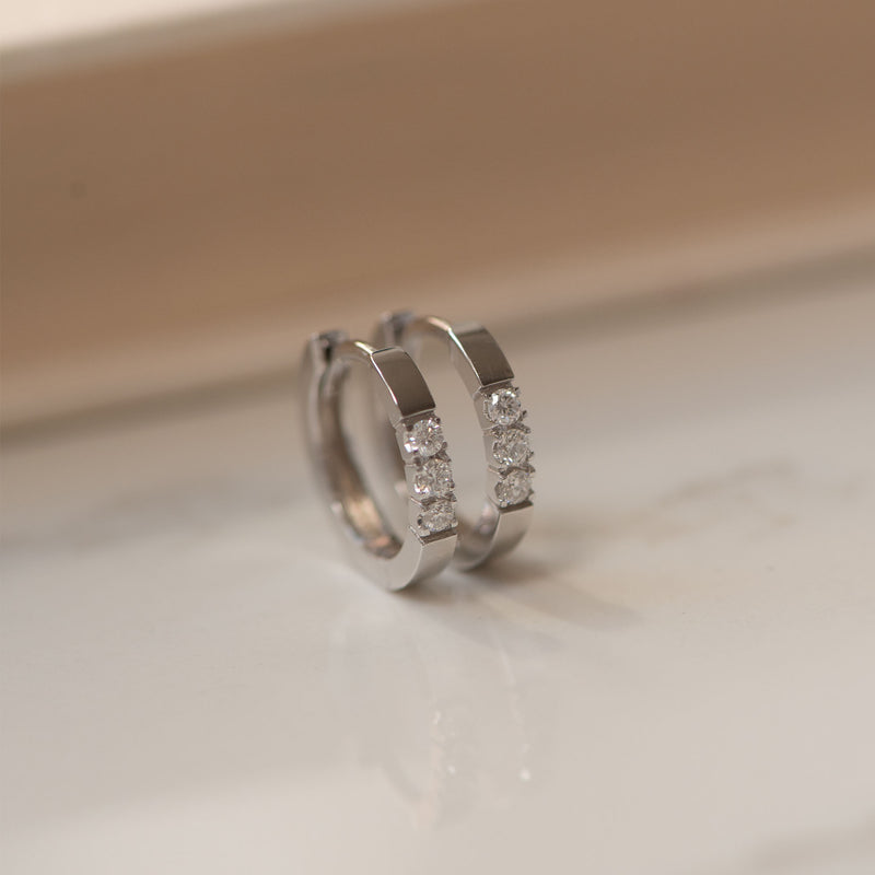 Isabel Bernard De la Paix Femmes Créoles Or blanc 14 carats IBD360017-zoom-