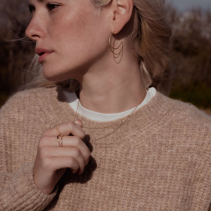 Violet Hamden Sisterhood Lunar Bague Torsadée en Argent 925 Sterling Plaqué Or VH13030G-50-zoom-