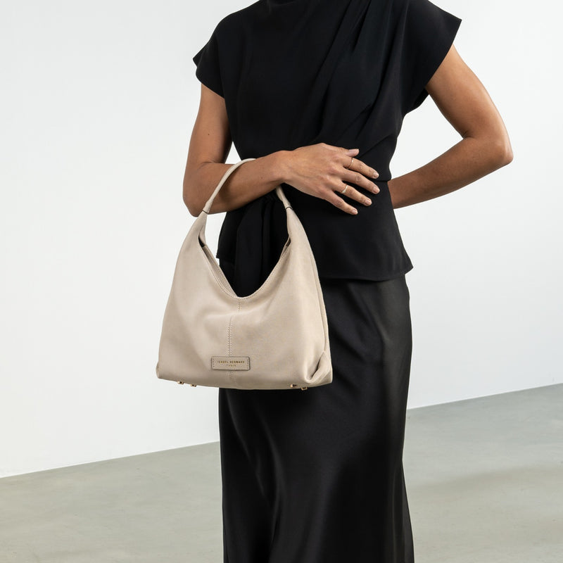 Isabel Bernard Honoré Grace Mini sac à main en suède crème IB21132-170-zoom-