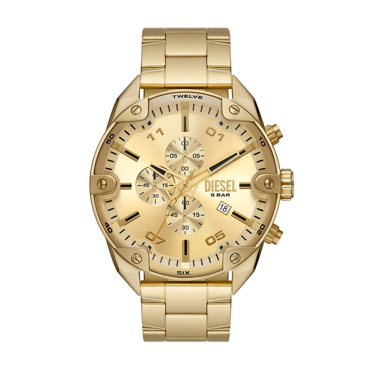 Diesel Spiked Gold Watch DZ4608