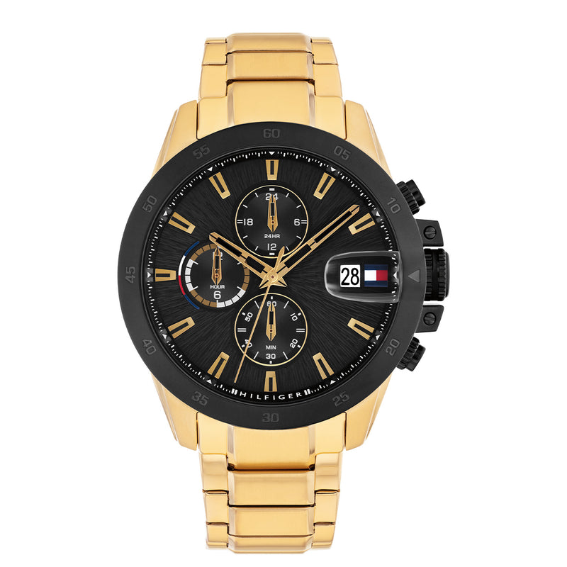 Tommy Hilfiger Jameson Montre Pour Homme Dorée et Noire TH1792199-zoom-