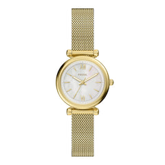 Fossil Carlie Round White Dial Watch ES5462