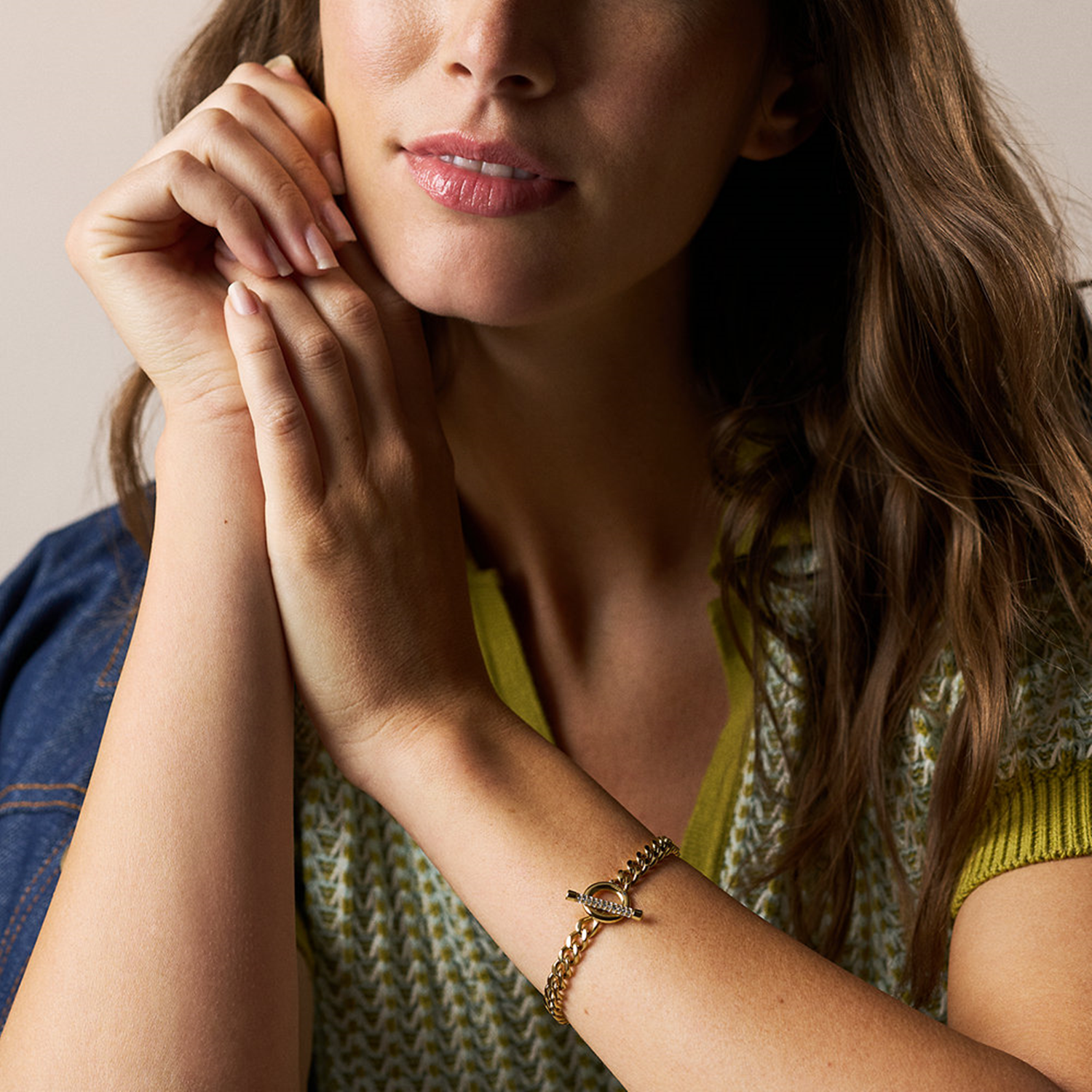 Fossil Carlie T-Bar Stainless Steel Women's Bracelet JF04957710