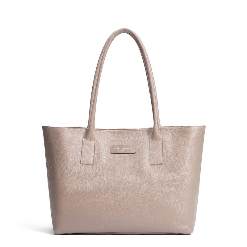 Isabel Bernard Honoré Elin Taupe Sac À Épaule En Cuir De Veau IB25111-078-zoom-