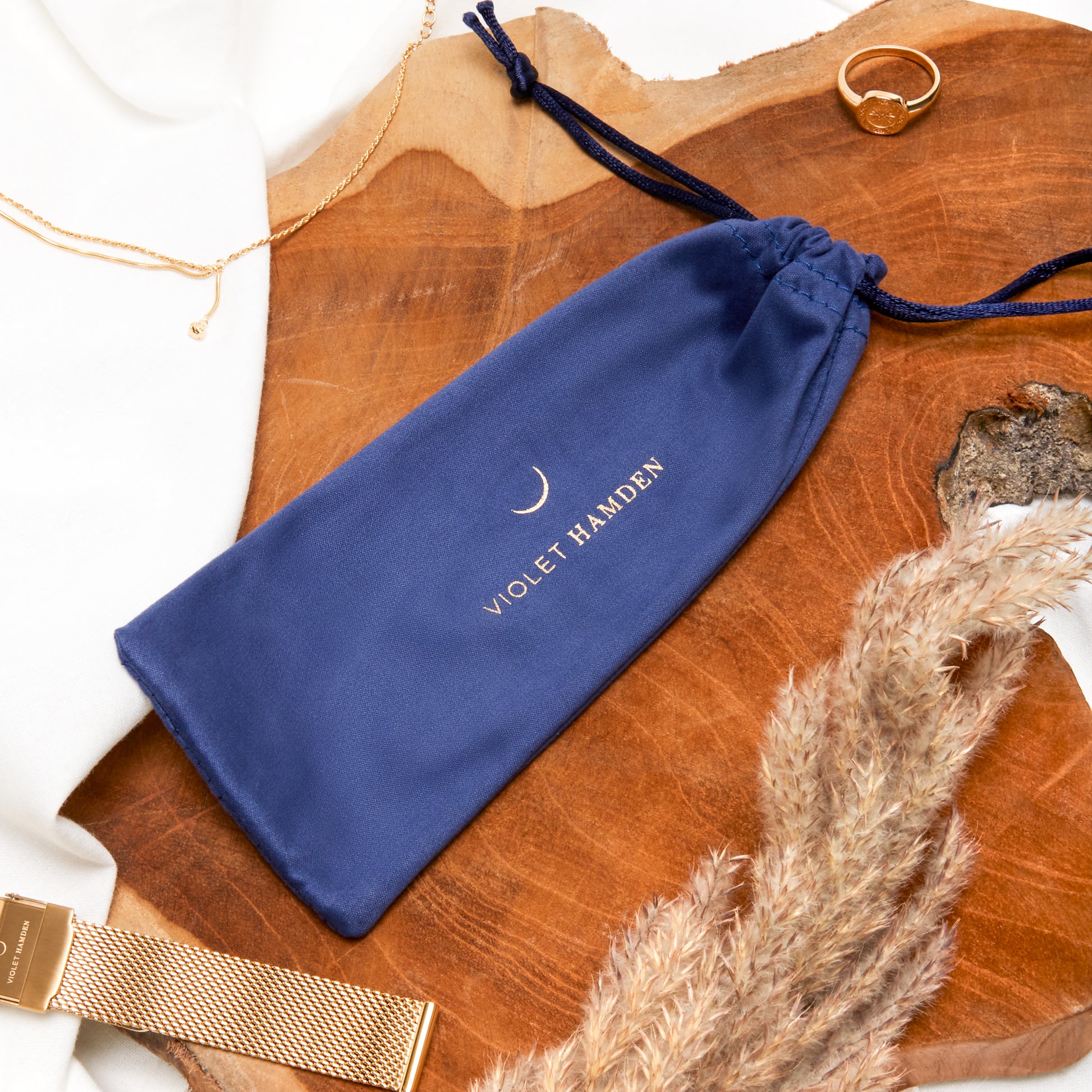 Violet Hamden Dawn Roesgoldcoloured mesh Watchstrap (16 mm) VH42009