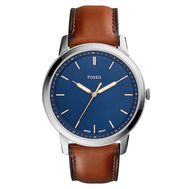 Fossil The Minimalist Montre Pour Homme Argentée Et Bleue FS5304-zoom-